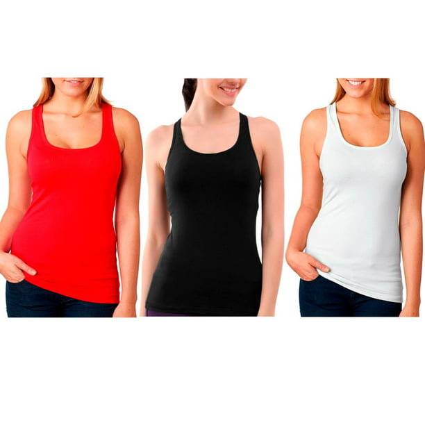 Women's Racerback Ribbed Tank Top Lace Back Basic Cami Solid Seamless Tee Shirt